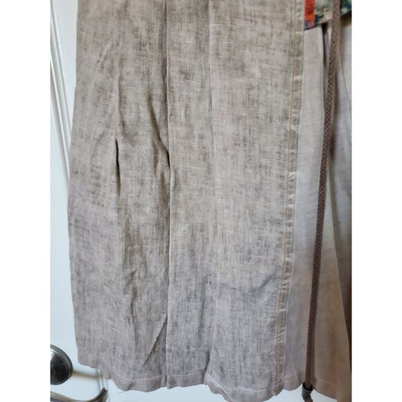 Angels Never Die Boho Ethnic Peasant Linen Blend Sleeveless Dress, Size Large - Picture 6 of 11